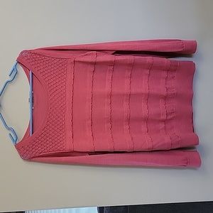 Ann Taylor Loft wide neck pointelle sweater